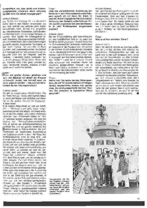 Vorschauseite 4: Menschen auf See in Not // Die Seenotkreuzer der Deutschen Gesellschaft zur Rettung Schiffsbrüchiger - Interview mit Karl Jerol