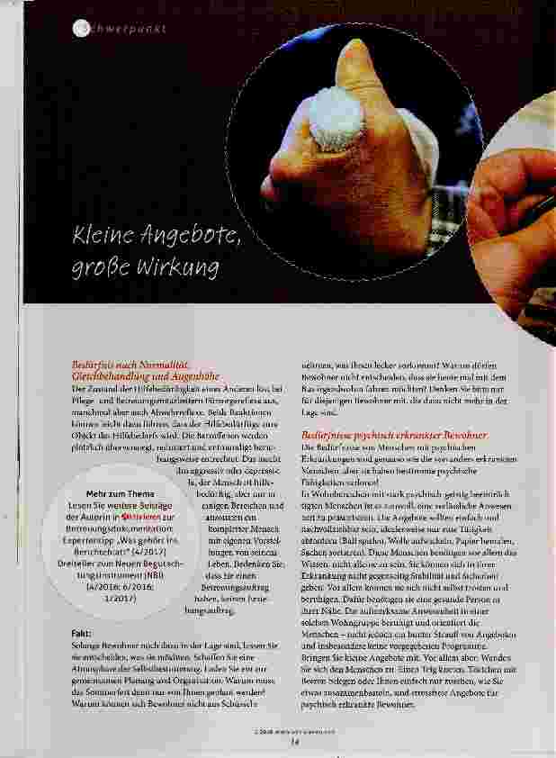 Vorschauseite 3: Kleine Angebote, große Wirkung
