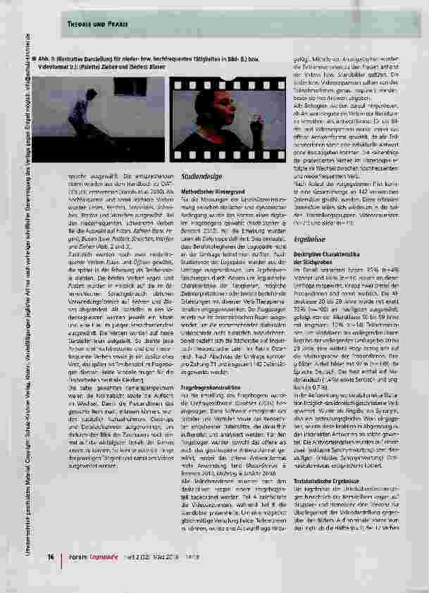 Vorschauseite 3: Videosequenzen in der Aphasietherapie
