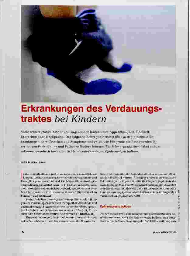 Vorschauseite 1: Erkrankungen des Verdauungstraktes bei Kindern