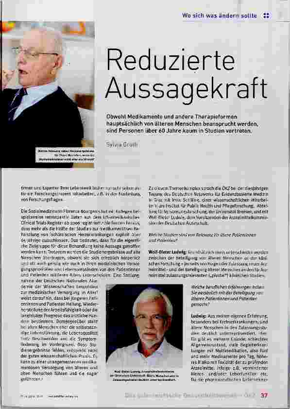 Vorschauseite 1: Reduzierte Aussagekraft