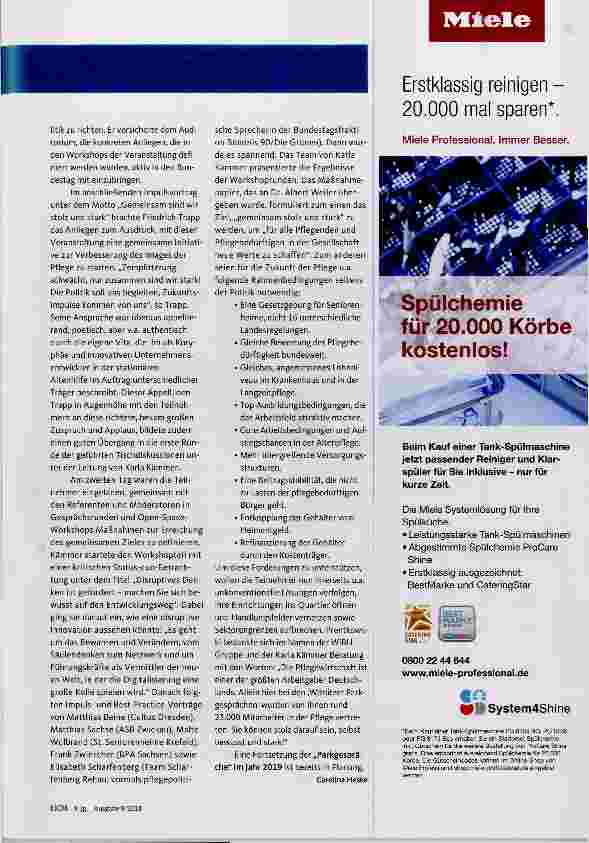 Vorschauseite 2: Maßnahmenkatalog für die Pflegepolitik