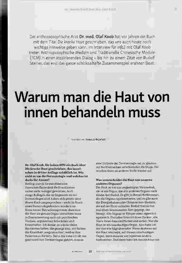 Vorschauseite 2: Warum man die Haut von innen behandeln muss