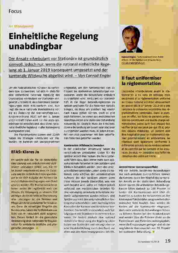 Vorschauseite 1: Einheitliche Regelung unabdingbar