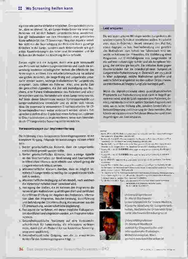 Vorschauseite 3: Früherkennung von Lungenkrebs