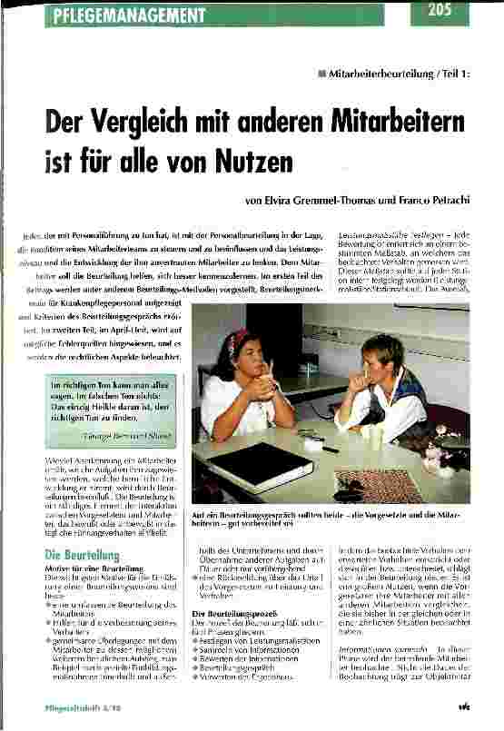 Vorschauseite 1: Mitarbeiterbeurteilung / Teil 1: Der Vergleich mit anderen Mitarbeitern ist für alle von Nutzen