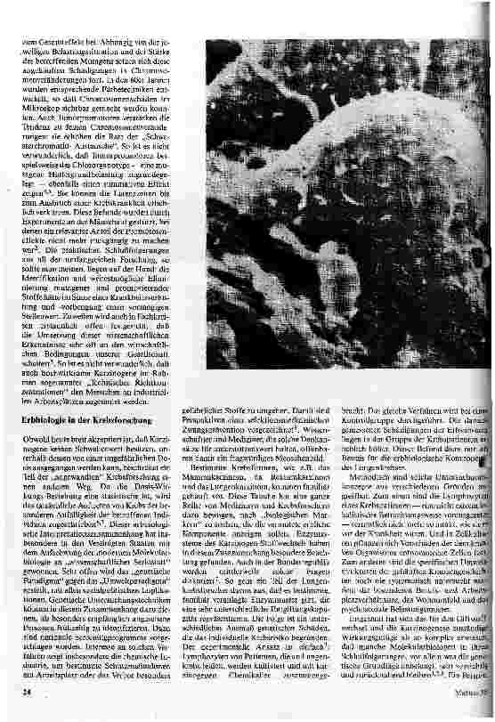 Vorschauseite 2: Kritische Anmerkungen zu den Methoden und Denkweisen in der Krebsforschung