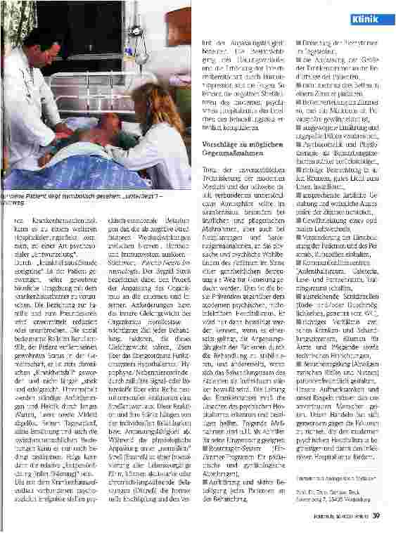 Vorschauseite 2: Das Problem des psychischen Hospitalismus