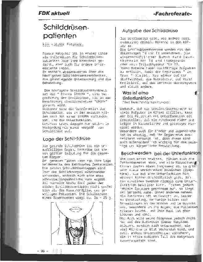 Vorschauseite 1: Schilddrüsenpatienten Ein kleiner Ratgeber