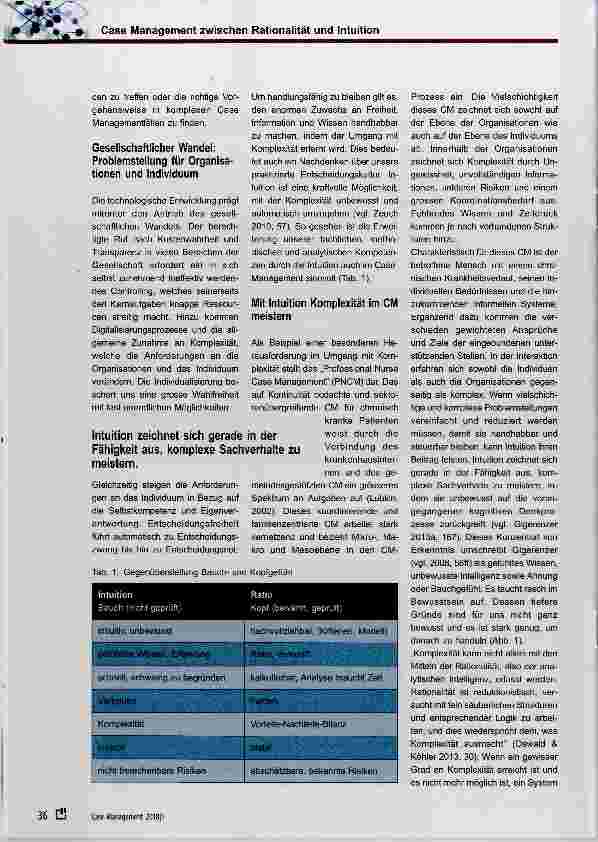 Vorschauseite 2: Case Management zwischen Rationalität und Intuition