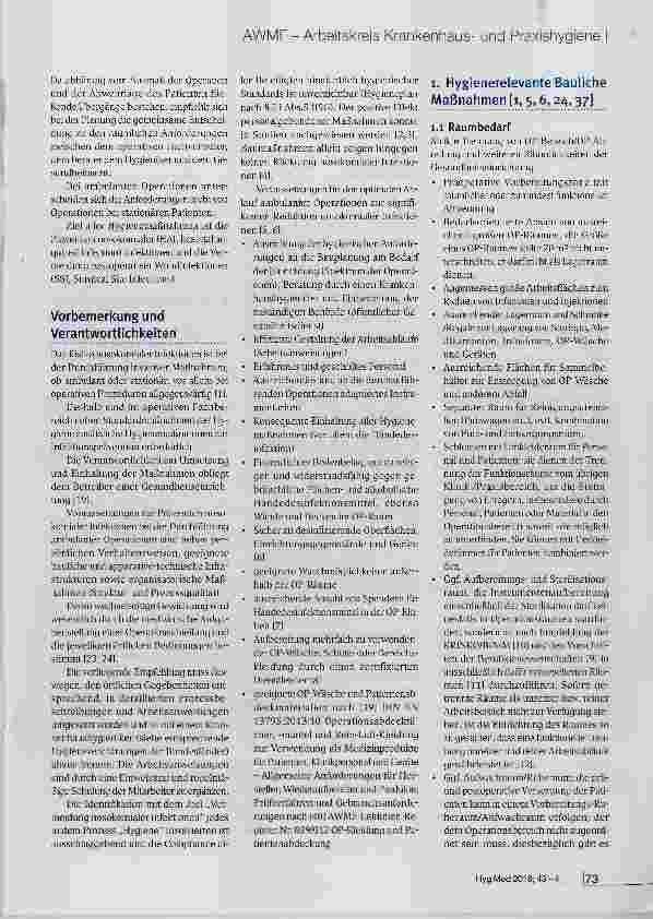 Vorschauseite 2: Hygieneanforderungen beim ambulanten Operieren