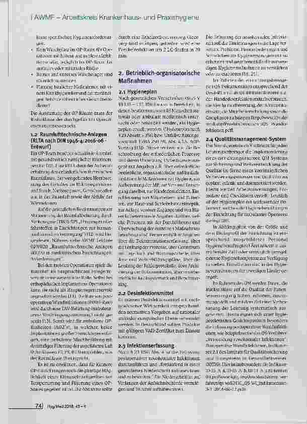 Vorschauseite 3: Hygieneanforderungen beim ambulanten Operieren
