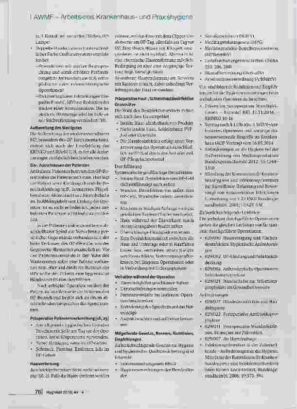 Vorschauseite 5: Hygieneanforderungen beim ambulanten Operieren