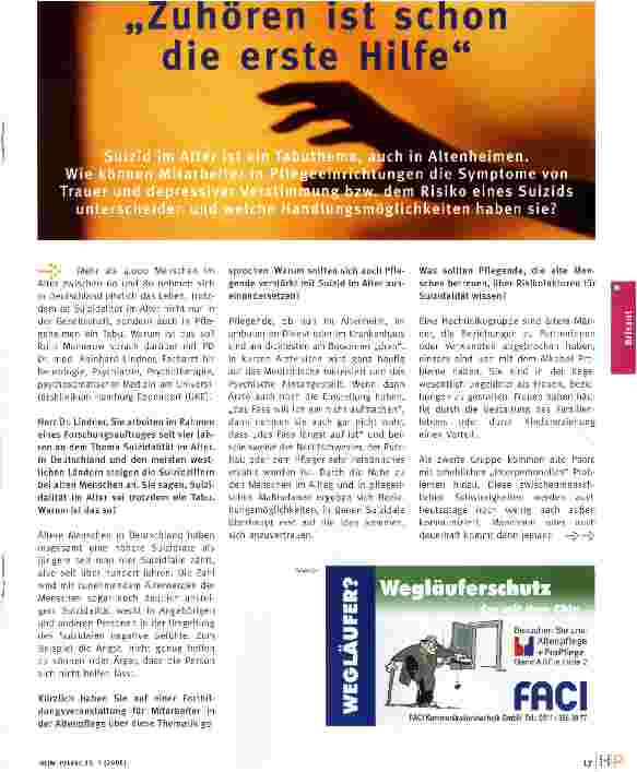 Vorschauseite 1: Zuhören ist schon die erste Hilfe