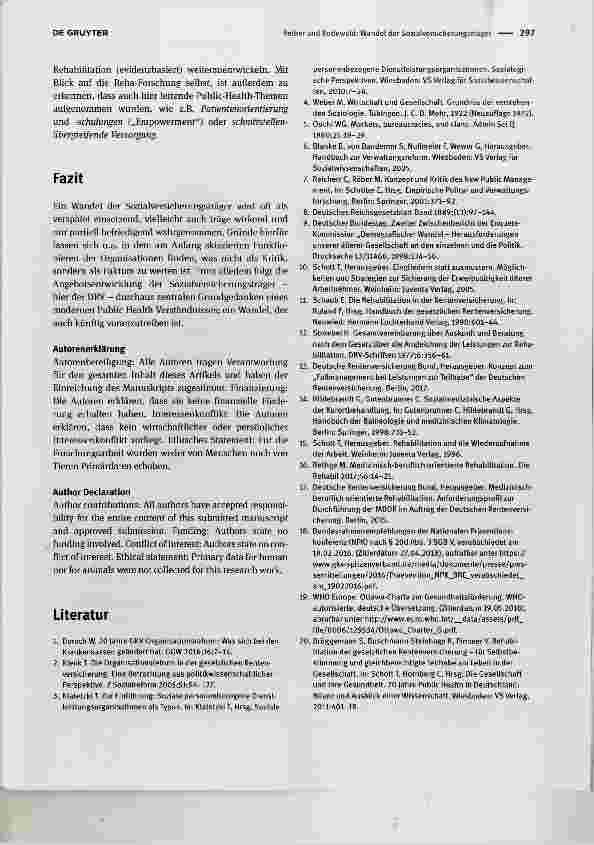 Vorschauseite 3: Wandel der Sozialversicherungsträger Social Insurance Institutions in change