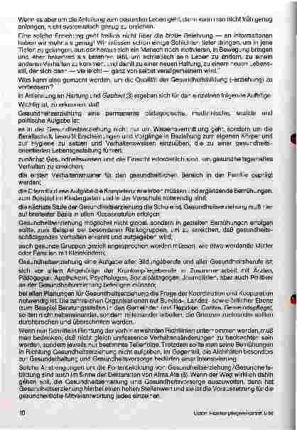 Vorschauseite 2: Gesundheitsbildung - ein Auftrag für jeden Einzelnen