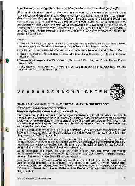 Vorschauseite 3: Gesundheitsbildung - ein Auftrag für jeden Einzelnen