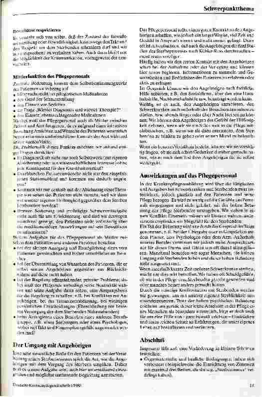 Vorschauseite 3: Die Pflege Sterbender