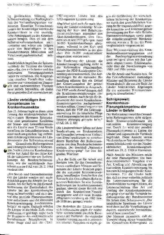 Vorschauseite 2: Strukturreform in der öffentlichen Kritik Kommunale Spitzenverbände: Gesundheitsreform unter z.starkem Zeitdruck