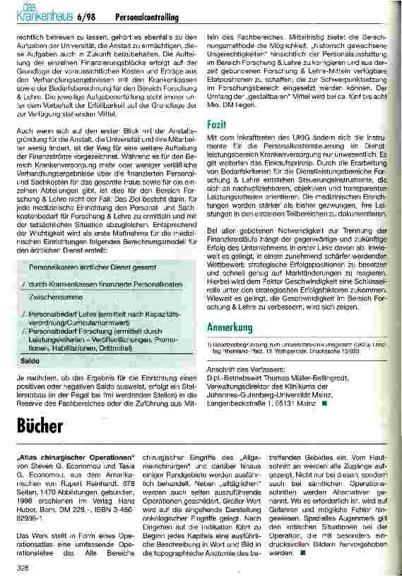 Vorschauseite 3: F & L Personalcontrolling durch Outsourcing ärztlicher Leistungen