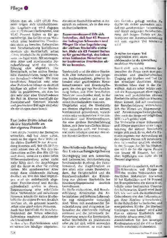 Vorschauseite 4: Wie Krankenschwestern und -pfleger über aktive Sterbehilfe denken Ergebnisse einer Untersuchung