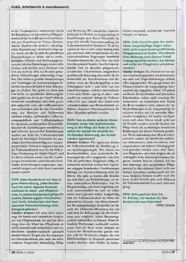 Vorschauseite 3: Interview mit Volksanwalt Dr. Günther Kräuter