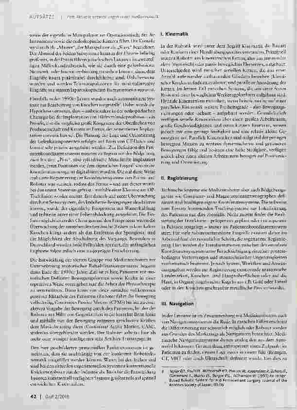 Vorschauseite 2: Aktuelle Entwicklungen in der Medizinrobotik