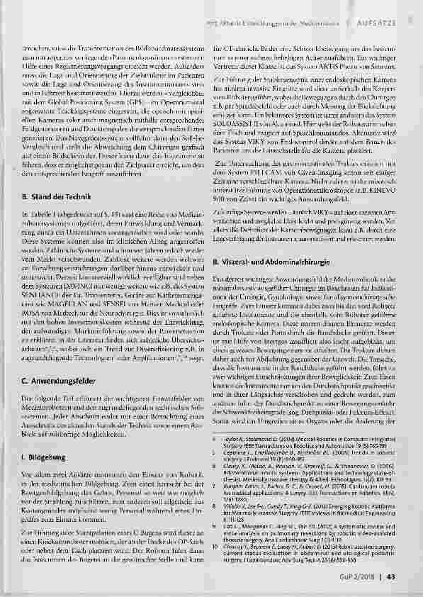 Vorschauseite 3: Aktuelle Entwicklungen in der Medizinrobotik