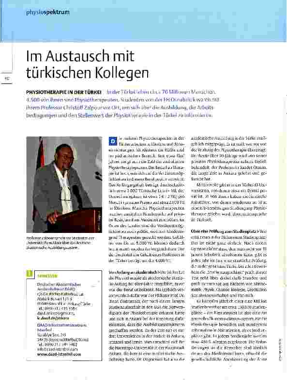 Vorschauseite 1: Im Austausch mit türkischen Kollegen