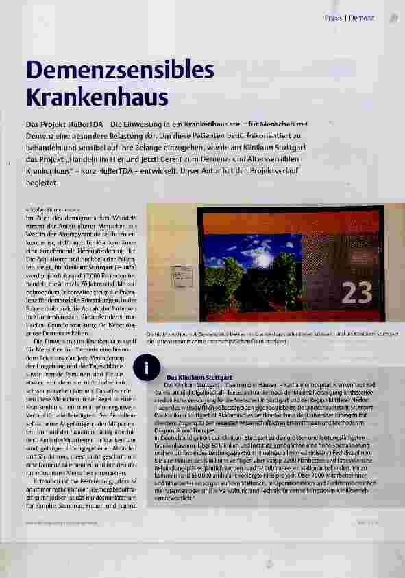 Vorschauseite 1: Demenzsensibles Krankenhaus