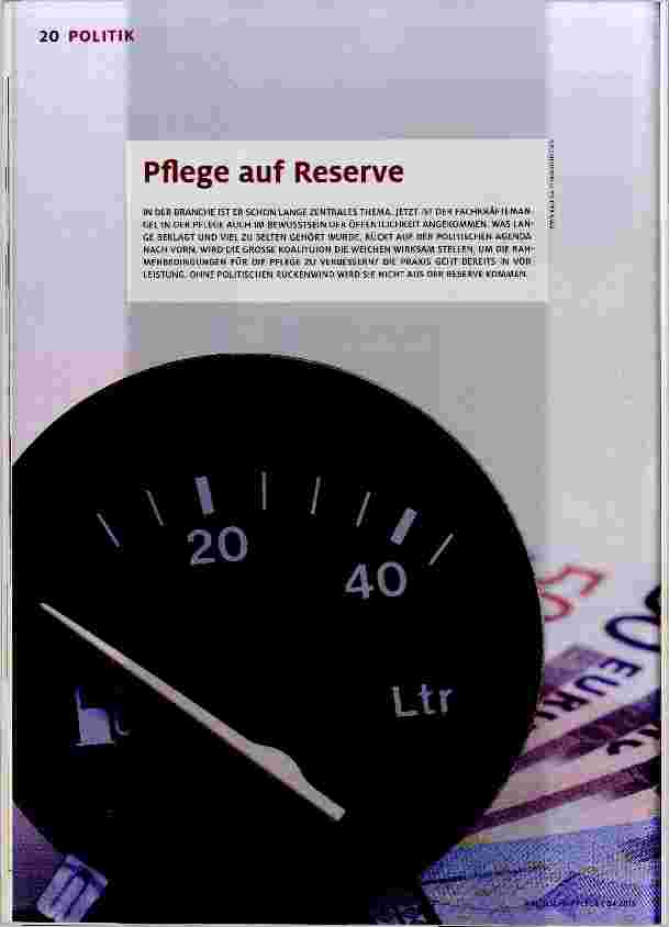 Vorschauseite 1: Pflege auf Reserve