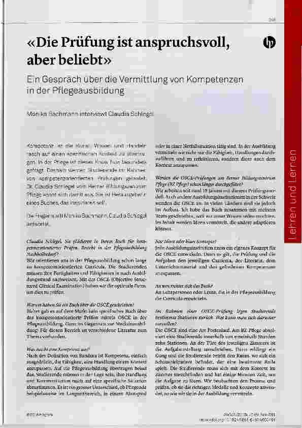 Vorschauseite 1: «Die Prüfung ist anspruchsvoll, aber beliebt»