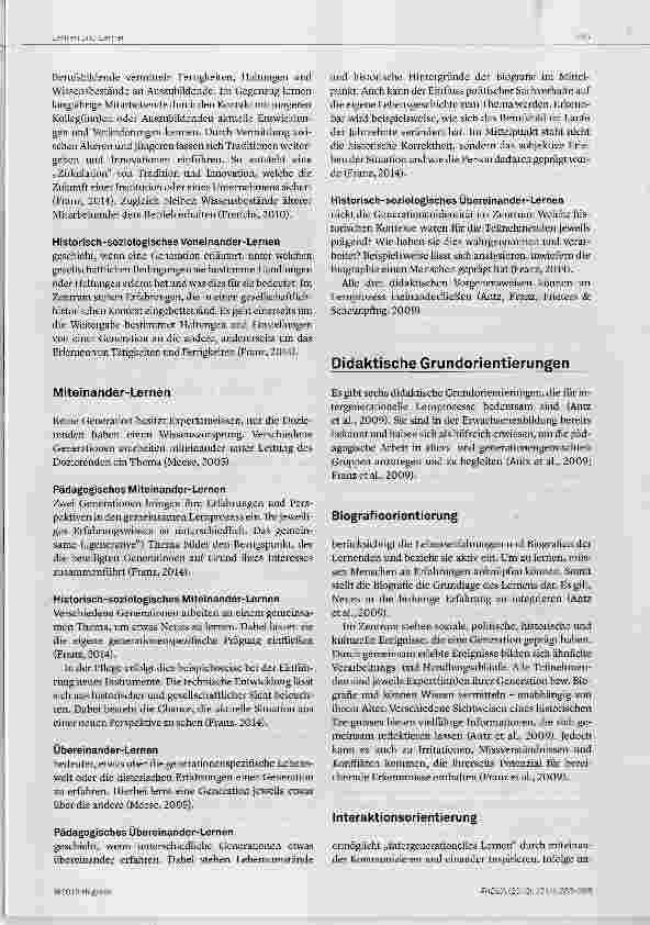 Vorschauseite 3: Generationen lernen voneinander und miteinander