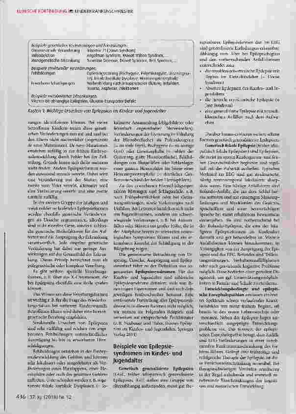 Vorschauseite 3: Epilepsien im Kindesund Jugendalter