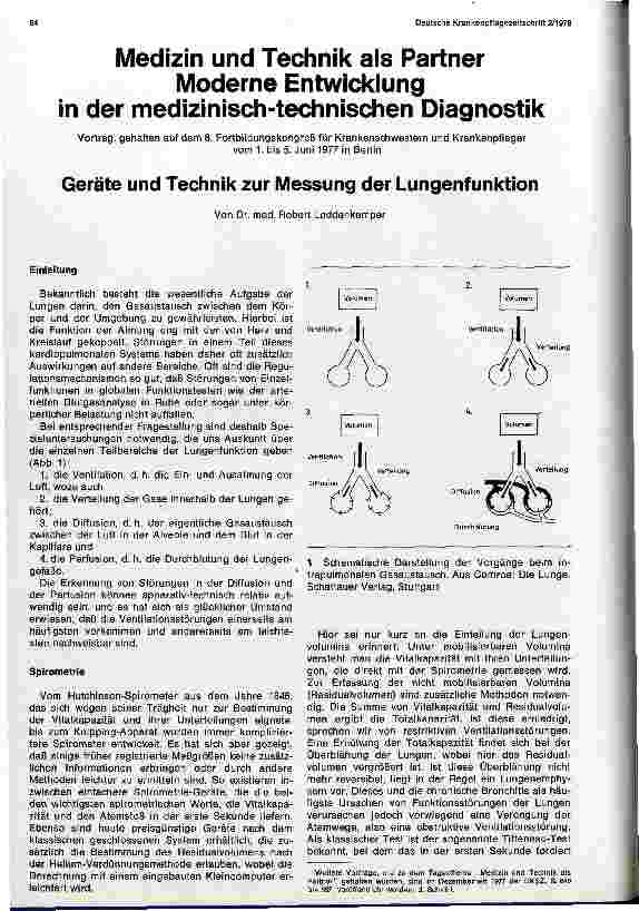 Vorschauseite 1: Medizin und Technik als Partner - Moderne Entwicklung in der medizinisch-technischen Diagnostik - Messung der Lungenfunktion