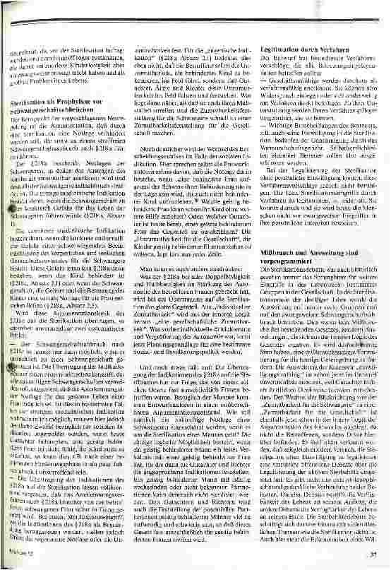 Vorschauseite 3: Wenn die Sterilisation dem Willen des Betreuten nicht widerspricht Brauchen wir ein neues sterilisationsgesetz?