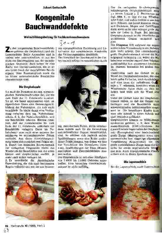 Vorschauseite 1: Kongenitale Bauchwanddefekte