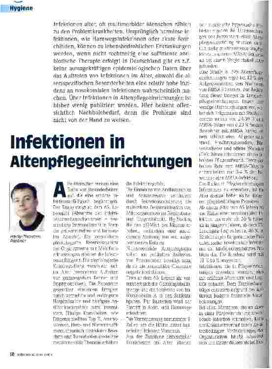 Vorschauseite 1: Infektionen in Altenpflegeeinrichtungen
