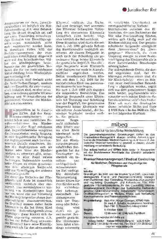 Vorschauseite 2: Behandlung von Minderjährigen