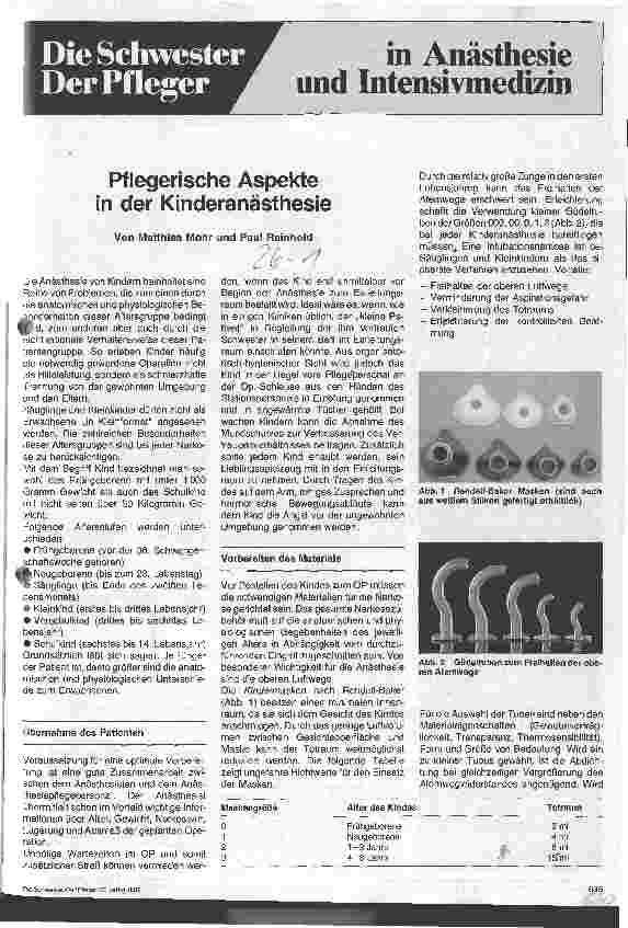 Vorschauseite 1: Pflegerische Aspekte in der Kindranästhesie