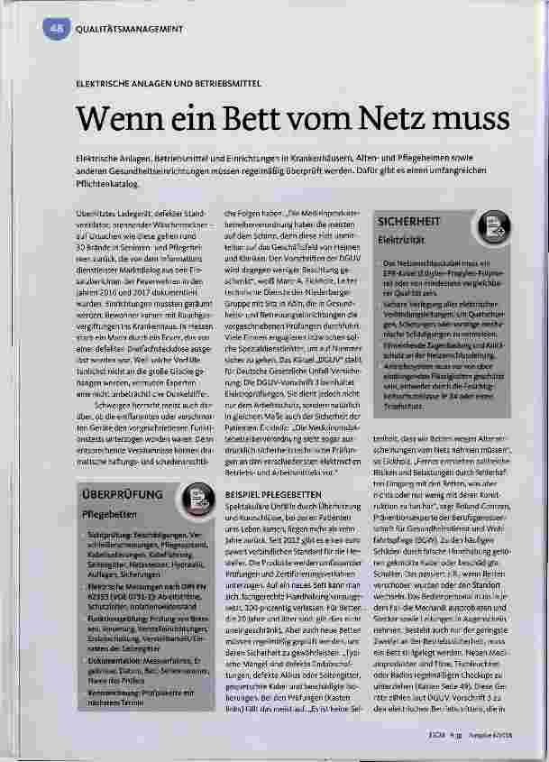 Vorschauseite 1: Wenn ein Bett vom Netz muss