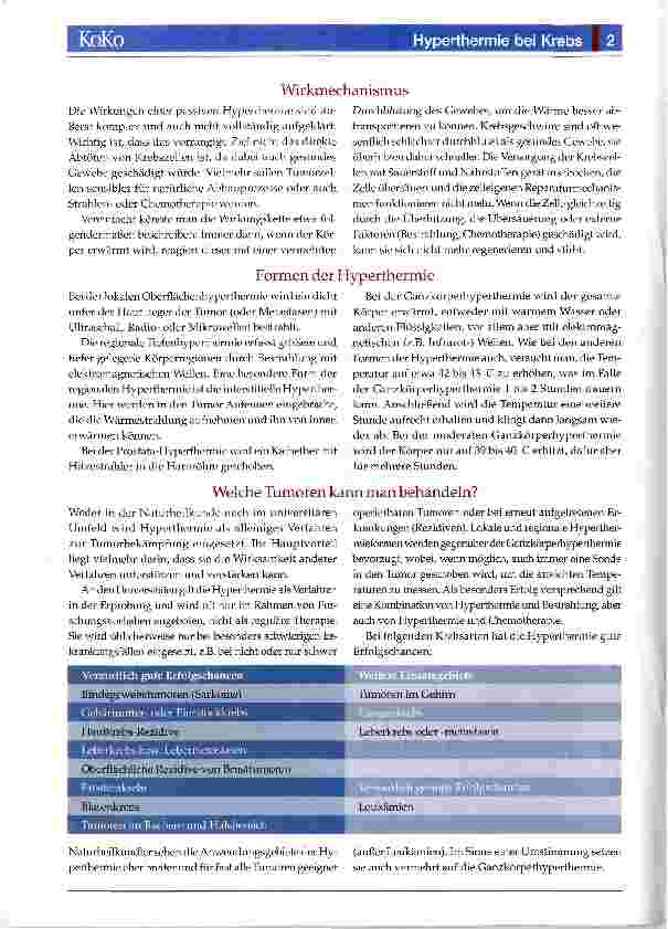 Vorschauseite 2: Hyperthermie bei Krebs