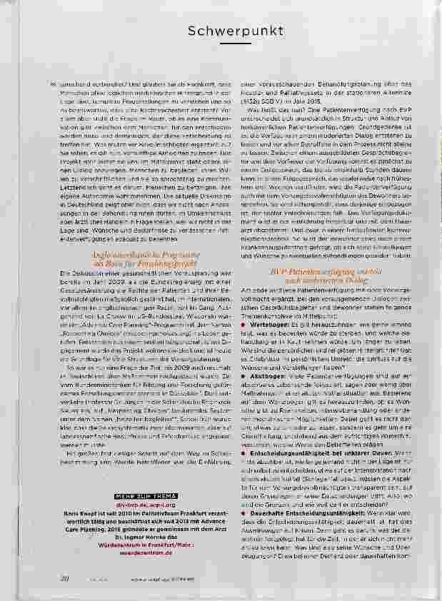 Vorschauseite 3: AUTONOMIE bis ans Lebensende