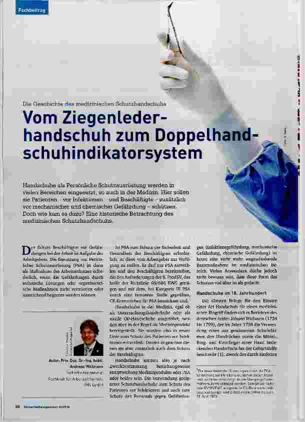 Vorschauseite 1: Vom Ziegenlederhandschuh zum Doppelhandschuhindikatorsystem