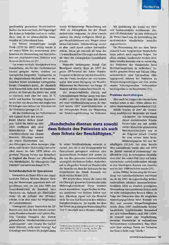 Vorschauseite 2: Vom Ziegenlederhandschuh zum Doppelhandschuhindikatorsystem
