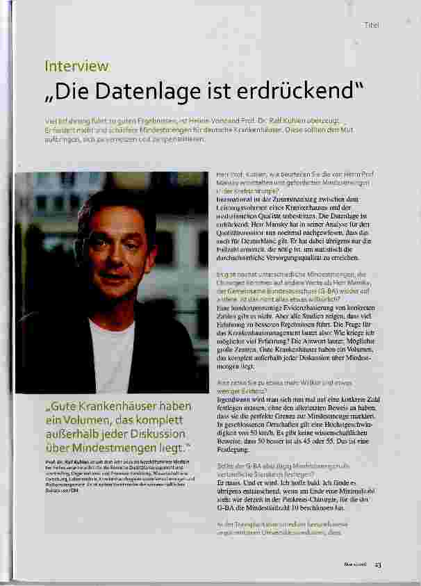 Vorschauseite 1: Die Datenlage ist erdrückend