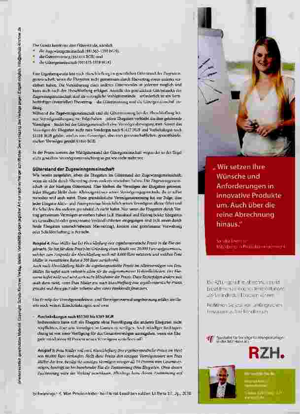 Vorschauseite 2: Was Praxisinhaber beachten sollten, wenn sie heiraten