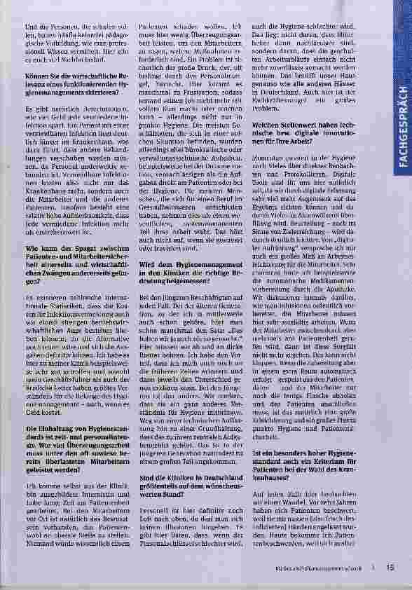 Vorschauseite 2: Hygiene ist eine permanente Aufgabe für alle