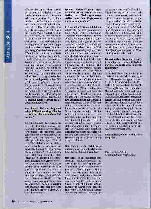 Vorschauseite 3: Hygiene ist eine permanente Aufgabe für alle