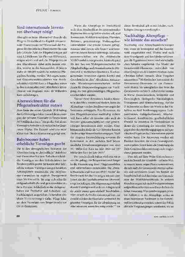 Vorschauseite 3: Den Pflegemarkt kann man auch anders steuern